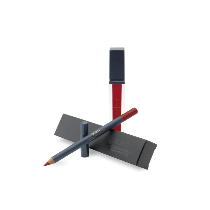 Liquid Lipstick + Lipliner Pencil Set 19 Raspberry-49